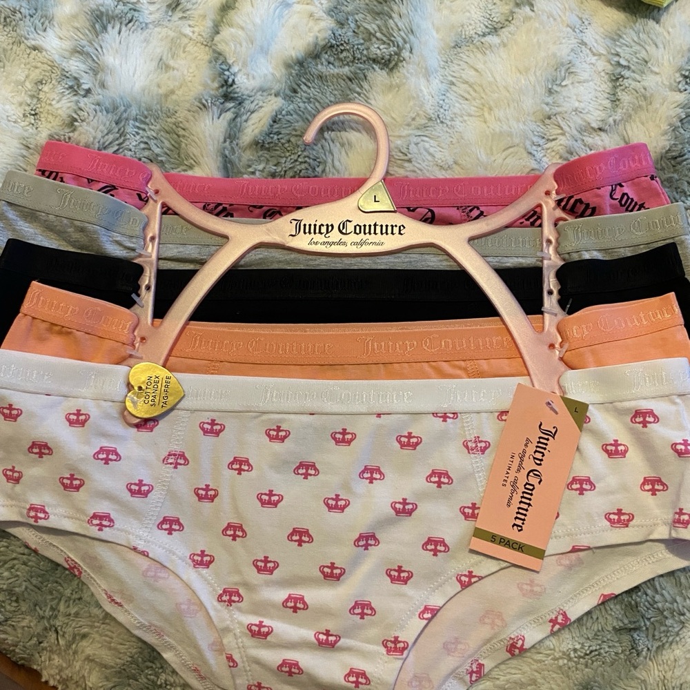 5 pc. Juicy Couture Assortment Colors Panties size L